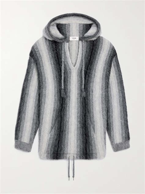 CELINE HOMME Baja Striped Alpaca and Wool